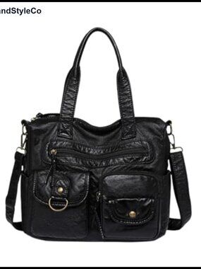 Hobo Handbag Top Handle Satchel Purse Women Soft PU Leather Faux Leather